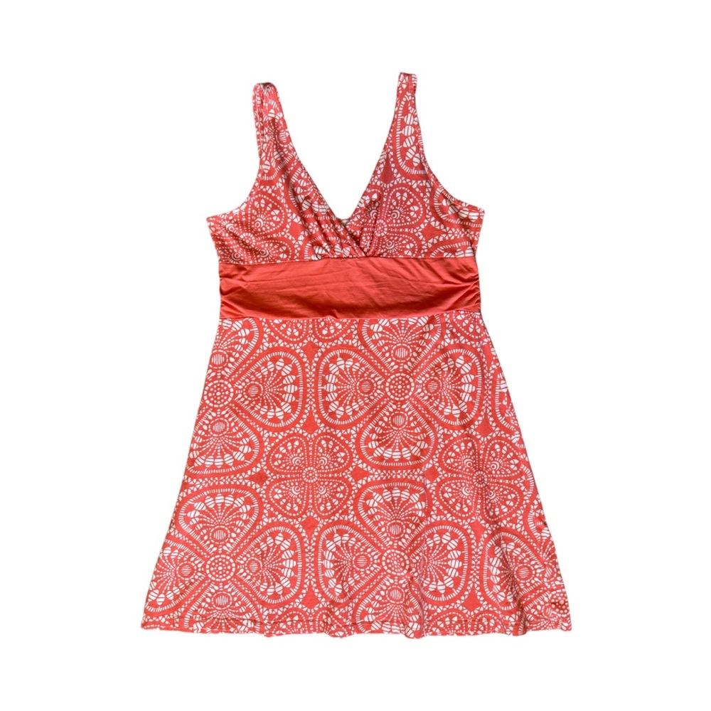 Patagonia Women's Margot Organic Cotton Orange Floral Sun Tank Dress